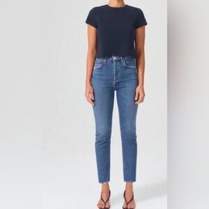 AGOLDE skinny jeans with raw hem 27